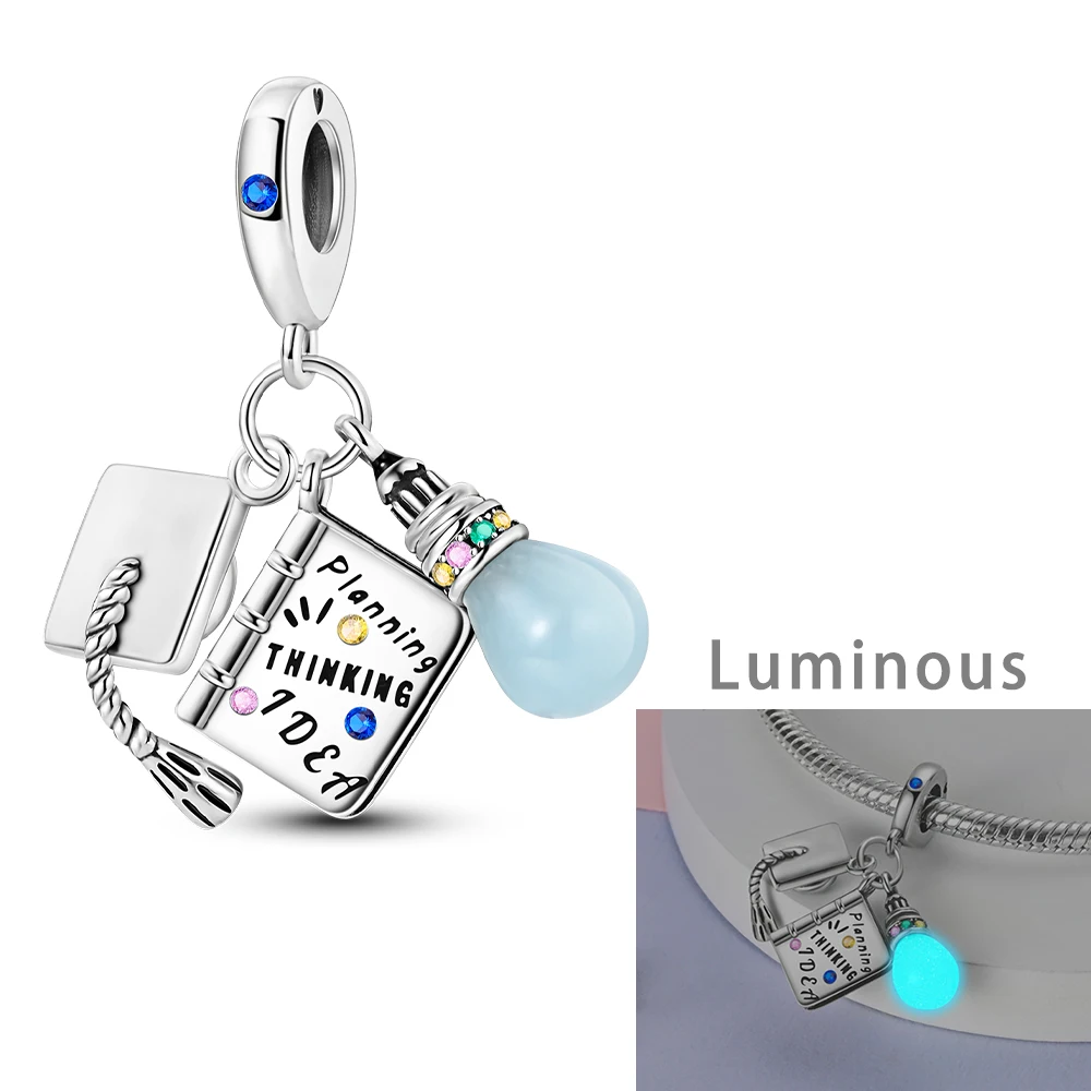 Silver Plated Camera Charms Colorful Palette Beads Pendants Fit Original Pandora Music Guitar Bracelets For Woman Jewelry Gift