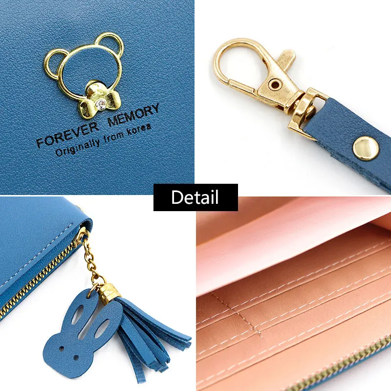 New Simple Women\'s Wallet Long Large Capacity Zipper Phone Bag Card Holder Female Purse Coin Pocket Wallet For Girls