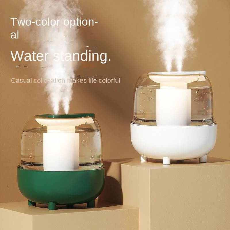 2024 USB Desktop Humidifier with Large Capacity and Dual Spray - Silent and Aromatherapy Gift for Home, Dorm, Office, Bedroom