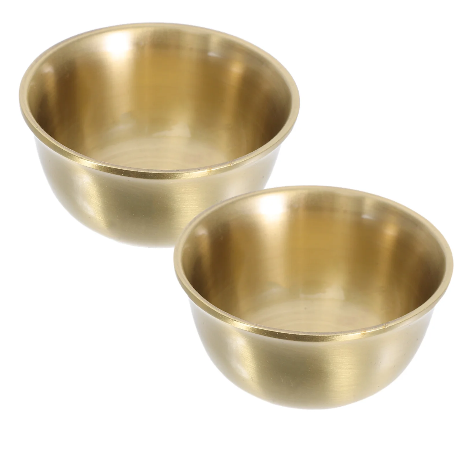 

2Pcs Chinese Tea Cups Vintage Kung Fu Bowls Small Size Metal Traditional Teaware for Nostalgic Home Decor