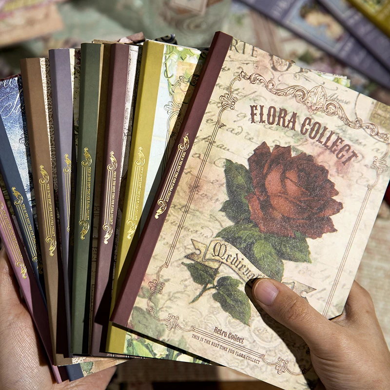 Yoofun 40 niepowtarzalny duży rozmiar Vintage materiał papier dwustronny materiał książka Retro Scrapbooking Journaling Decor artykuły papiernicze