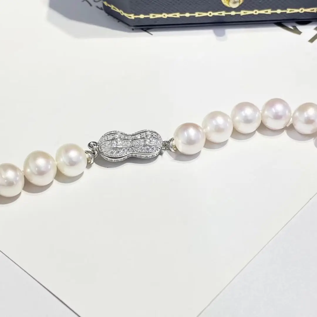Wholesale DIY 925 Sterling Silver Pendant Necklace Bracelet Clasp Hook Accessories for 8-12mm Pearls 5pcs/lot