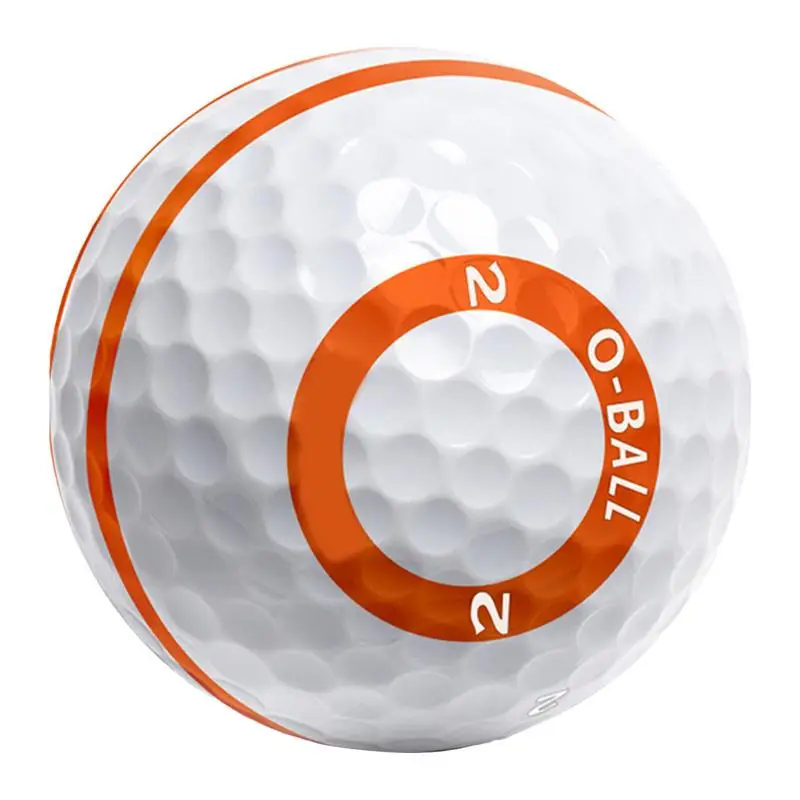 

Training Golf Balls High Visibility Long Distance Golf Ball With Orange Lines Swing Training Supplies For Enhanced Green Control