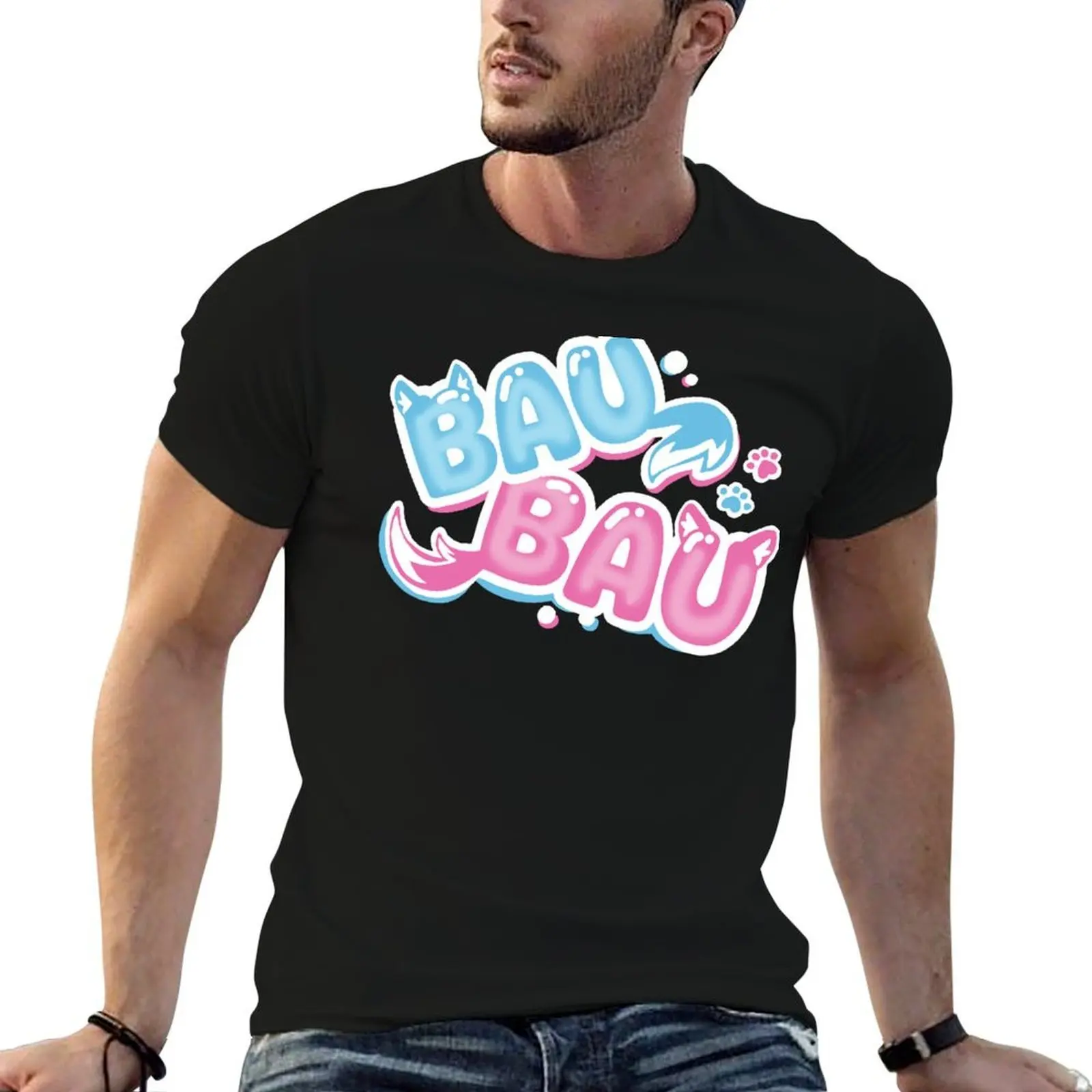 

Fuwamoco BAU BAU T-Shirt t shirt men 100% cotton luxury brand funny t shirts dark humor man tshirt T-Shirt