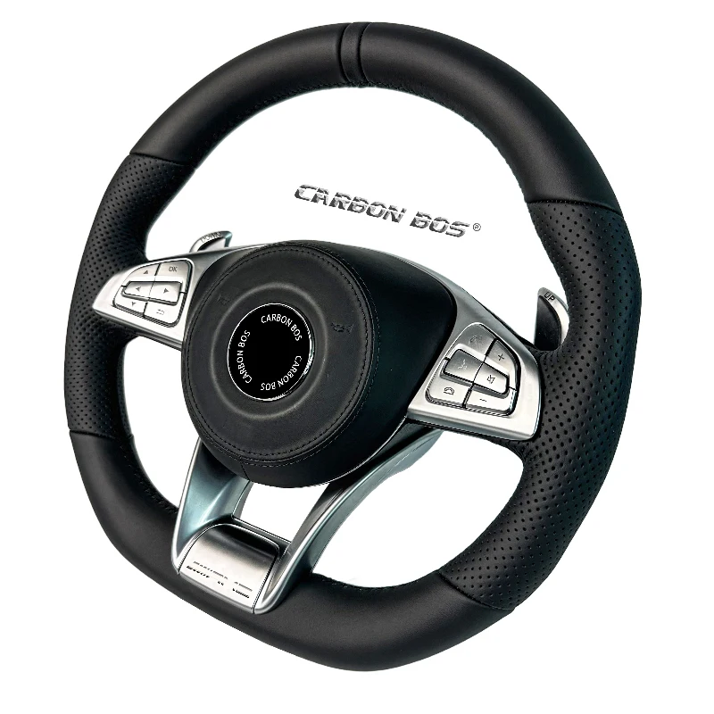 

Custom Alcantara Leather Steering Wheel S-Class W222 W203 W204 W205 W212 W213 CLS for Mercedes Benz Carbon Fiber