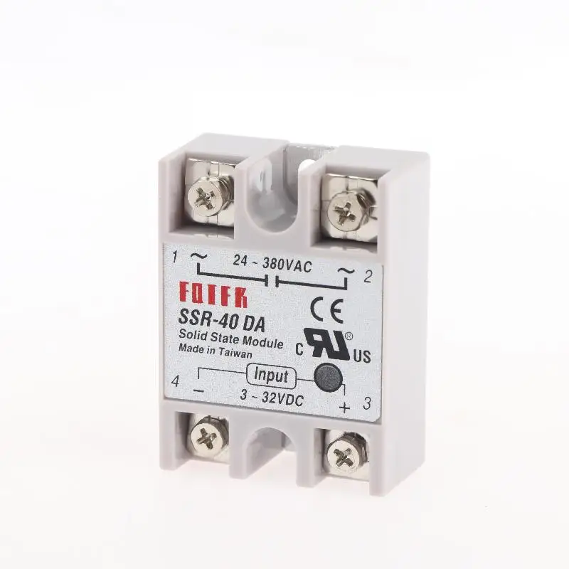 SSR-40DA 40A Single Phase Solid State Relay Module 24-380VAC for Electric Vehicle Charging Pile Control