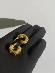 Brass With 18k AAA Zircon Statement  Drop Earrings Women Jewelry Party T Show Gown Runway Rare Korean Japan Trendy
