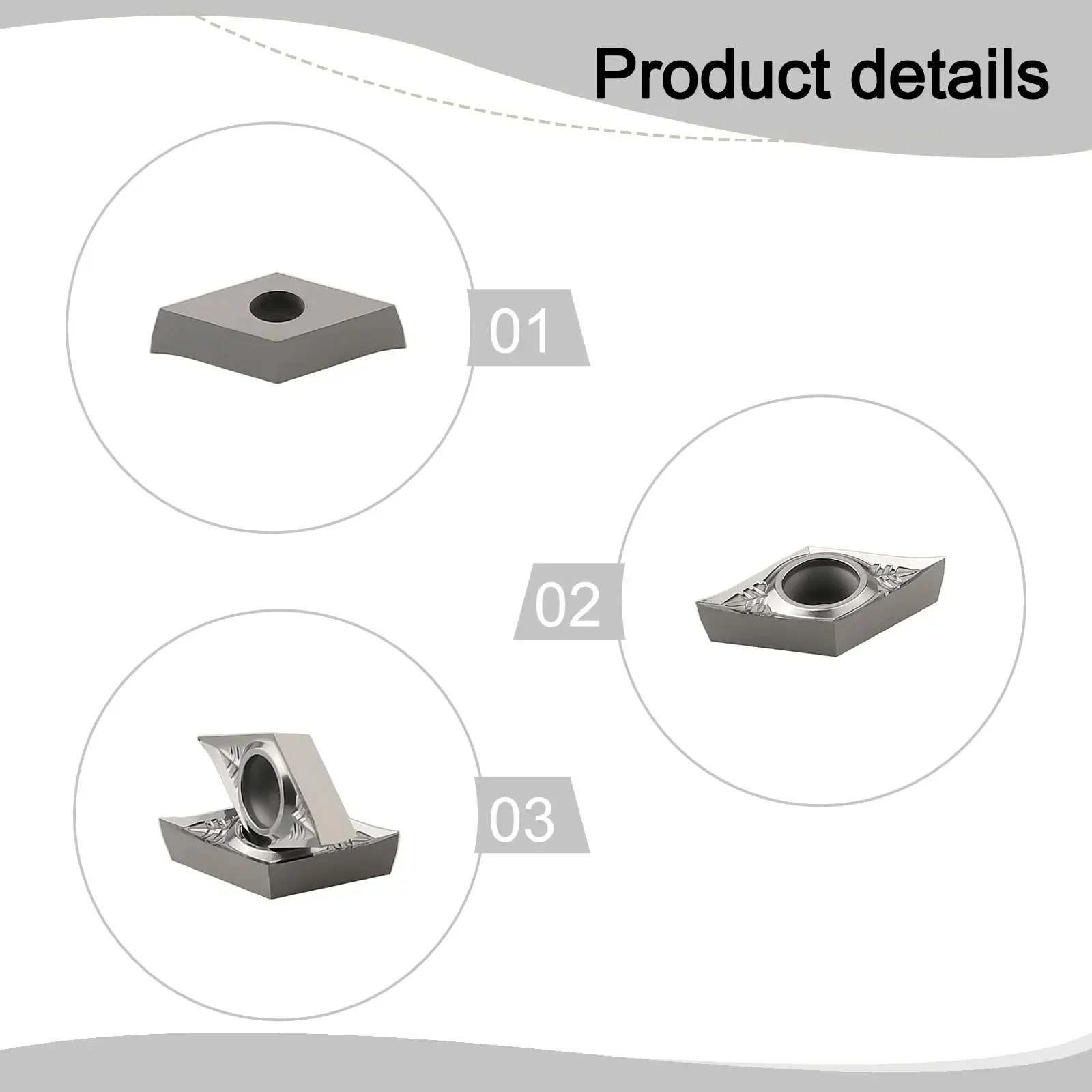 

CNC Insert Versatile 10pcs For Aluminum DCGT11T302 AK Carbide Inserts for Good Properties in Dirty Environments