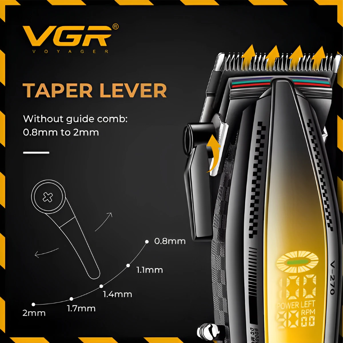 VGR V-270 الراقية مقص الشعر مجموعة صالون الشعر المنزلية مقص الشعر الكهربائية المعادن الميكانيكية الرياح سبيكة شفرة 9000 دورة في الدقيقة الشعر المتقلب