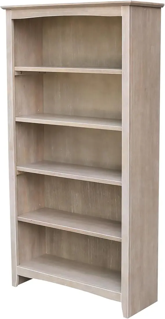 International Concepts Shaker Bookcase, 60-Inch, Unfinished