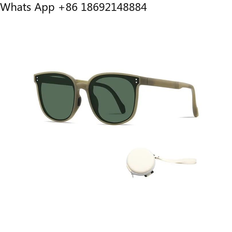 New ultra-light folding sunglasses, the same for men and women, sunscreen, anti-reflection light belt, nose pad.