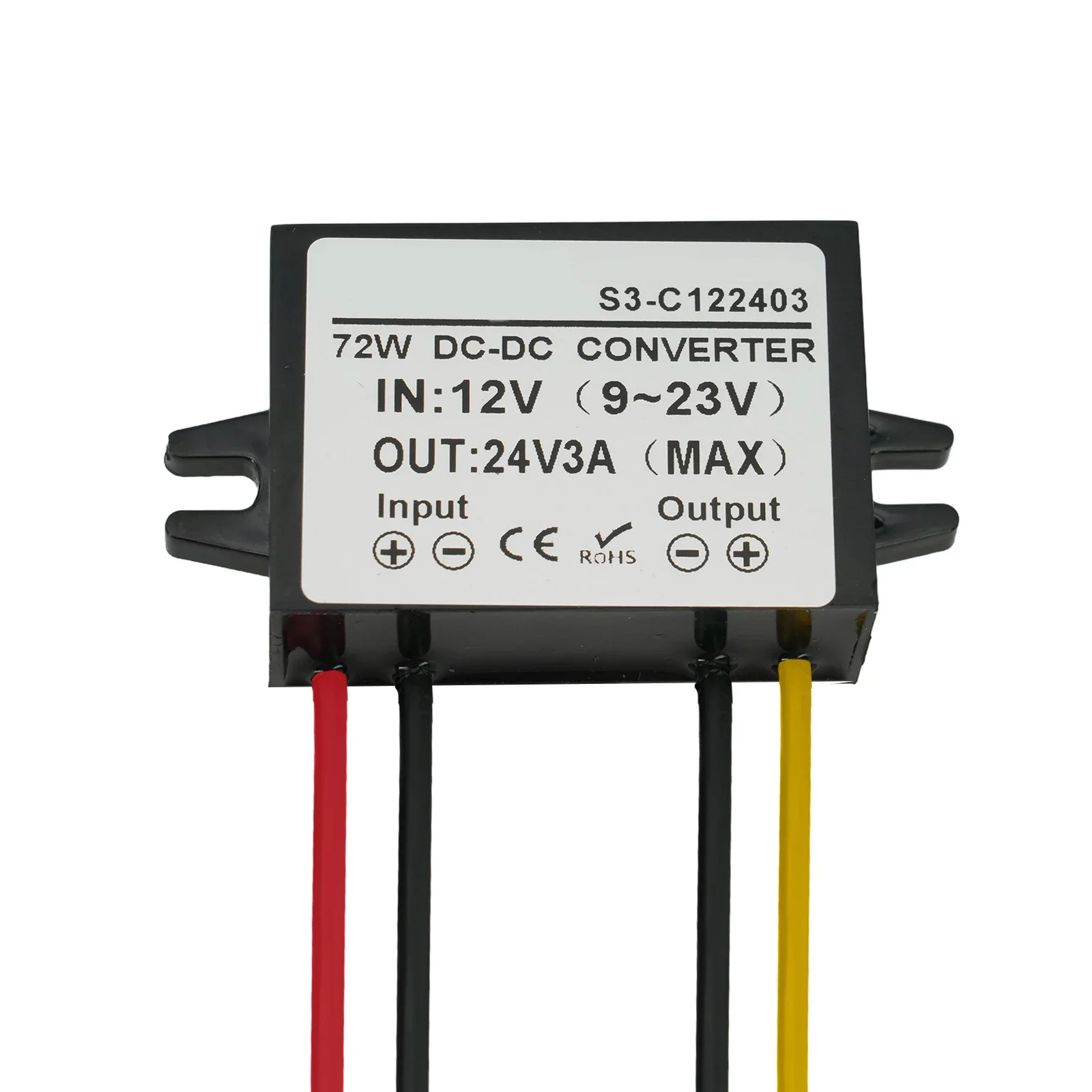 High Efficiency Dc Converter Electricity Converter 74*74*32mm DC Step-Up Converter -40 To 85 95 24V 72W Plastic