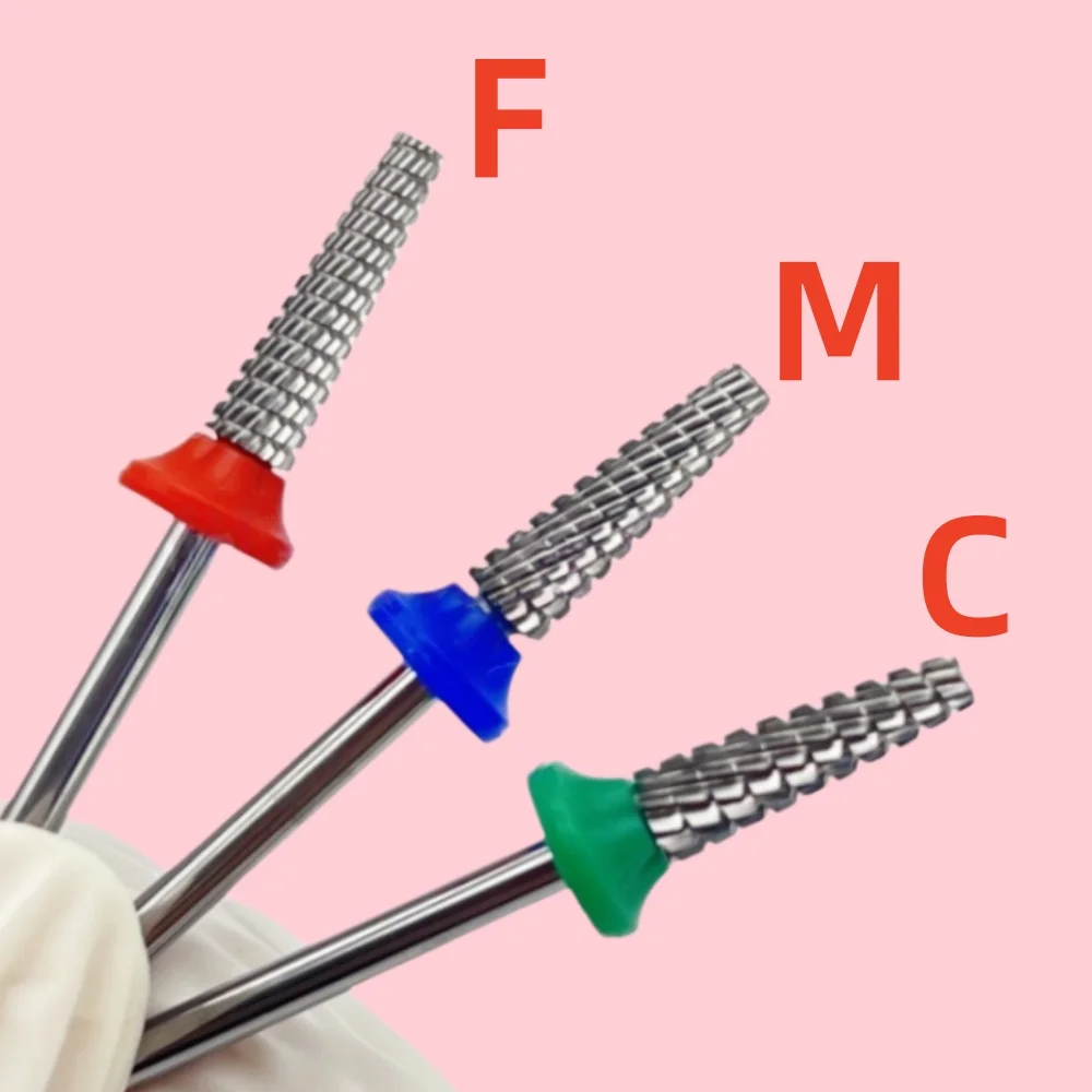 4mm Mini Tungsten Carbide Nail Drill Bit New 5-in-1 Spiral Groove Design Fast Gel Polish Removal Nail Milling Bit