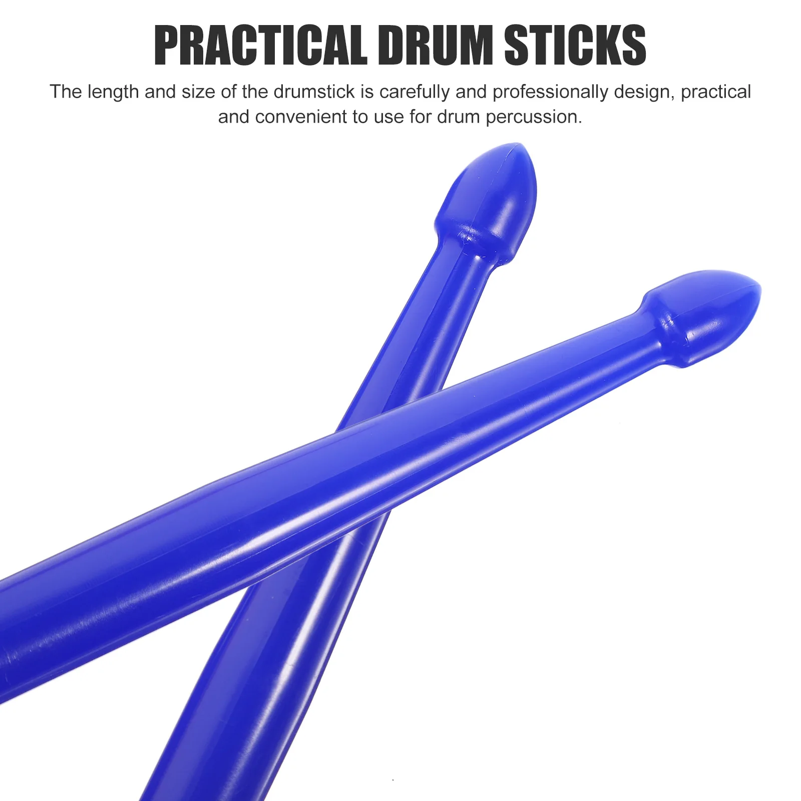 

1 Pair Durable Stage Drumsticks Double-End Nylon Percussion Sticks Music Performance Practice Lightweight Universal Drumstick