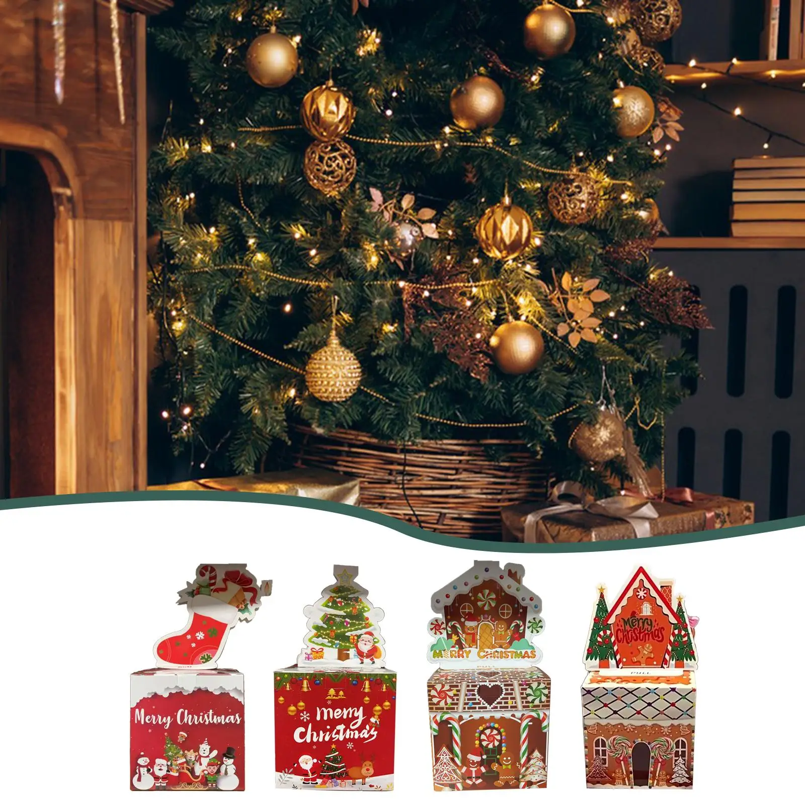 Christmas Money Box Xmas Decor Money Gift Box Party Favors for Dad Family Members Mom