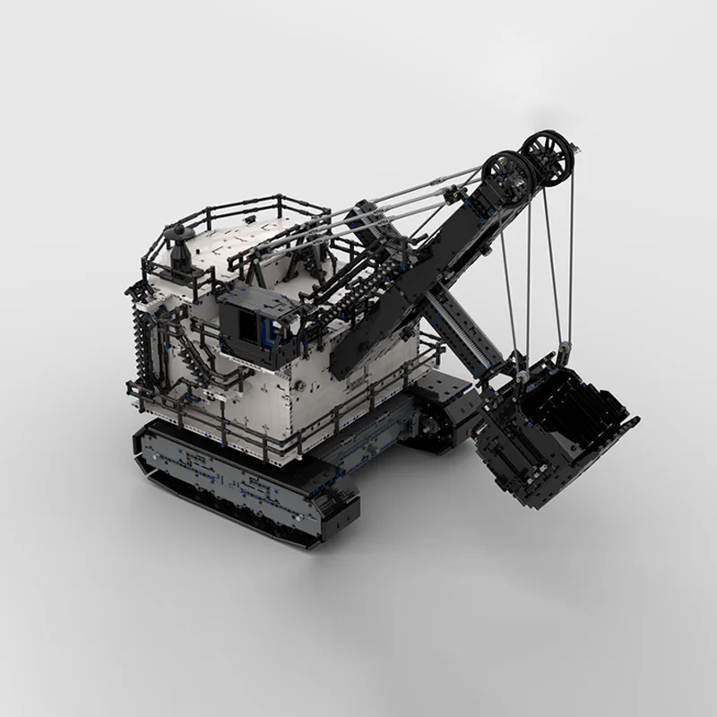 [10035 قطعة] حفارة مجرفة حبلية كهربائية MOC نموذج مخصص مع دلو مرتفع و360 °   دوران