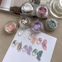 6pcs 2g/1Jar Nail Art Aurora Creamy Powder Spring Summer for Professional Manicure Design Decorations Pigment Effects for nails