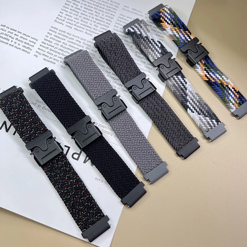 حزام مضفر لساعة Xiaomi 2 Pro Mi Watch Color Color2 المظلة حلقة الفرقة لساعة Xiaomi S4 S3 S1 Pro 22 مللي متر نايلون كوريا