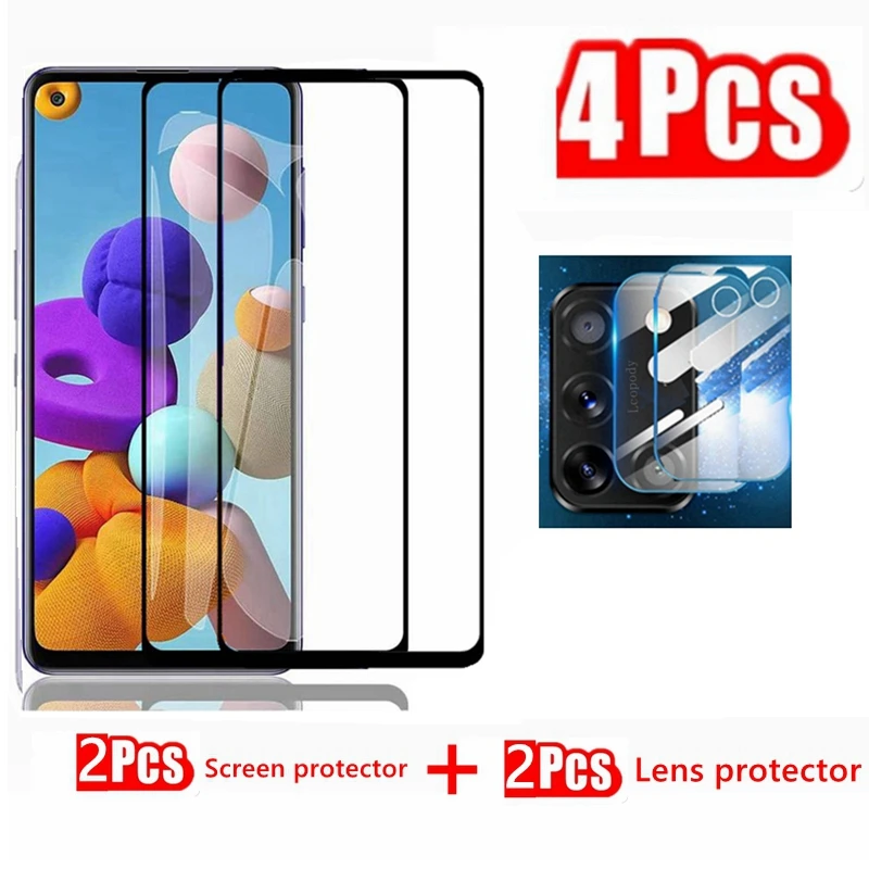 2+2 Packs Full Cover Screen Protector Camera Lens For SAMSUNG Galaxy A51 A52 A53 A71 A72 A73 A12 A12S A31 A22 A21S Protective