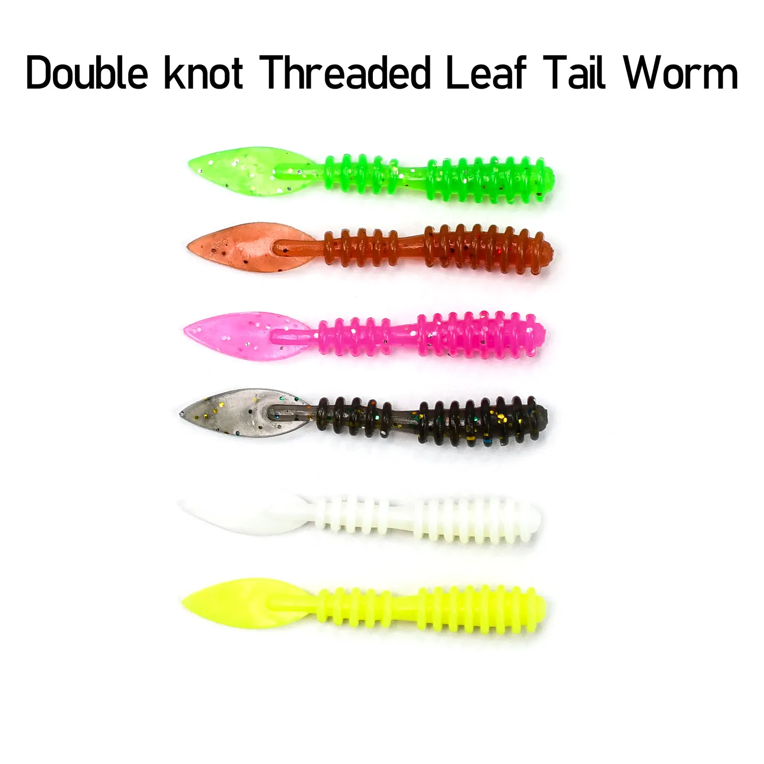 Topranc 36Pcs Soft Bait Fishing Lures 3.8cm Micro Bait TPR Grub Worm Pike Bass Soft Lures Fishing Accessories