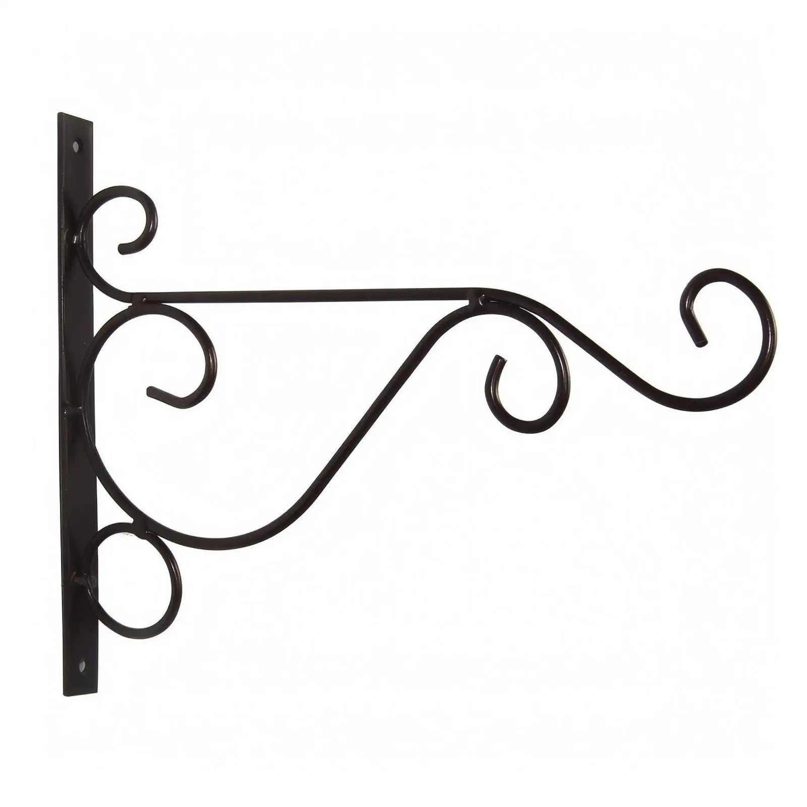 Decorative Scrollwork Wall Hook Ornate Scroll Iron Hanging Basket Hook for Patio