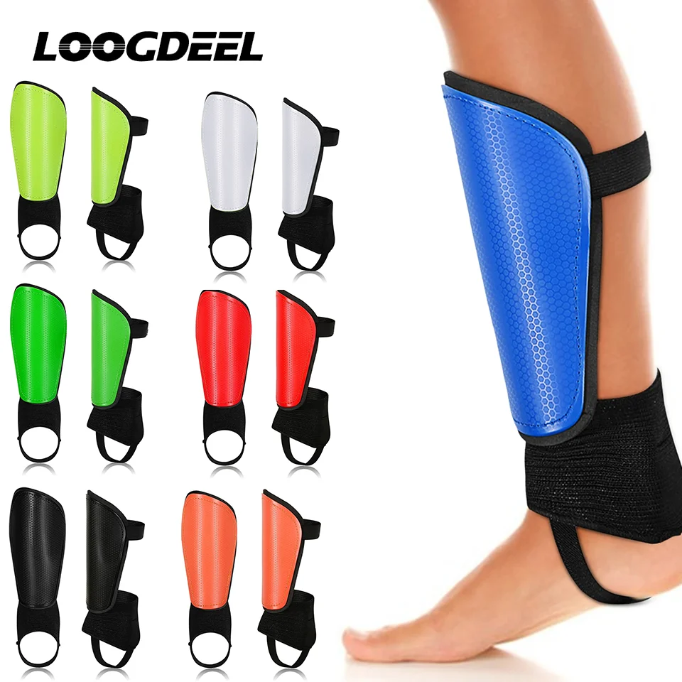 LOOGDEEL Soccer Shin Guards Kids Youth Adults Shin Guard Sleeves Leg Protection Board Football Games EVA Cushion Reduce Shocks