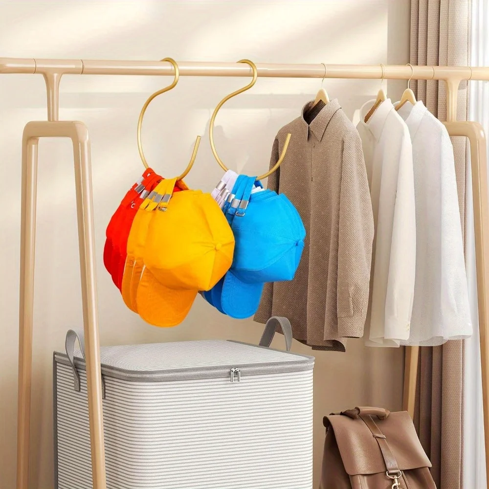 Cap Rack Hat Hangers for Closet Sturdy Durable Cap Organizer Space Aluminium Simplistic Hat Organizer Holder Storage Hat Rack