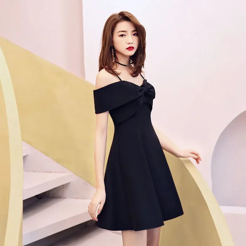 Elegant big Girl Party Dresses 14 16 20 Summer Teenage Girls Princess evening dress female black suspender dress