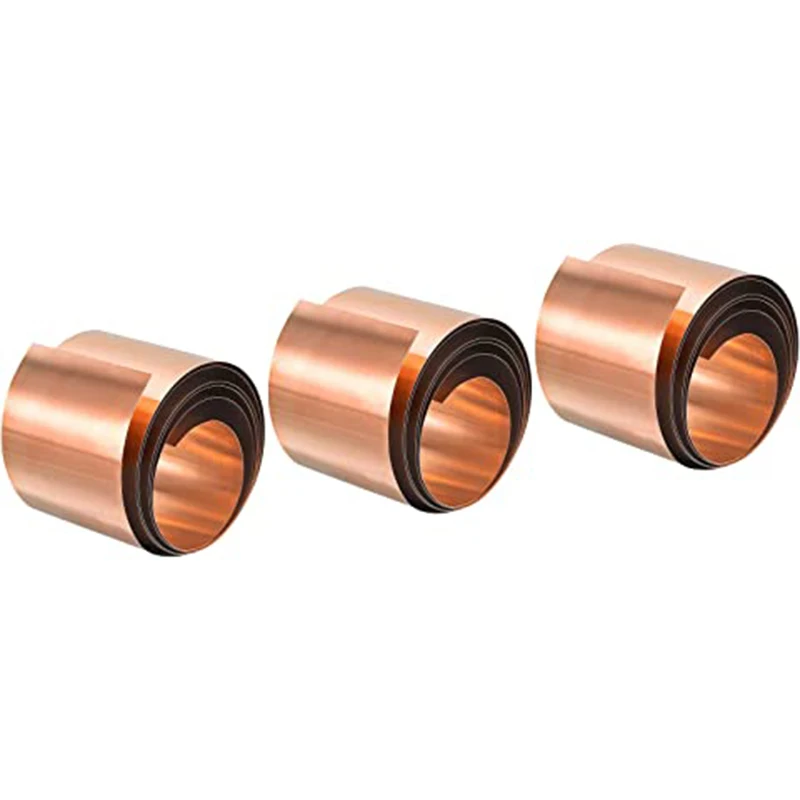 10M Thickness 0.15/0.2/0.3/0.4mm Pure Copper Strip for Contractors 18650/21700 Lithium Battery Pack Welding Tape