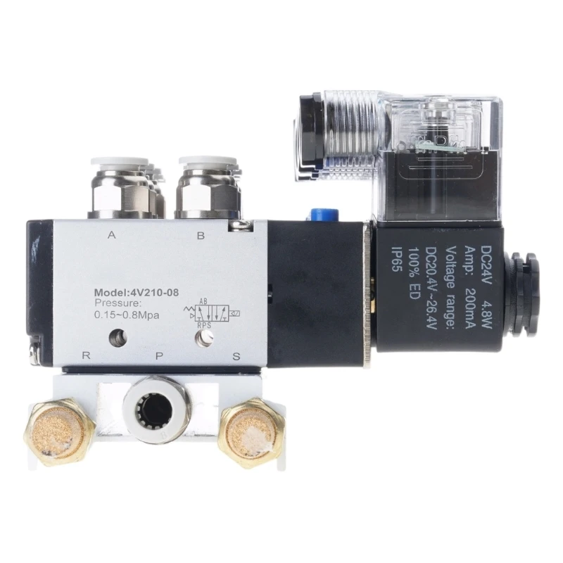 50LF 5 Way 2 Position Pneumatic Air Control Solenoid Valves Block Replacement