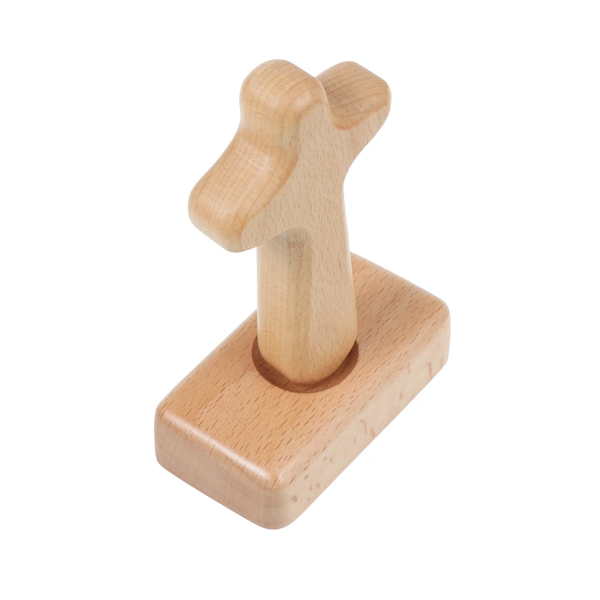 

Wooden Cross Solid Wood Latin Cross Antiqued Design Decoration for Home Office Shop Portable Lightweight Ornament