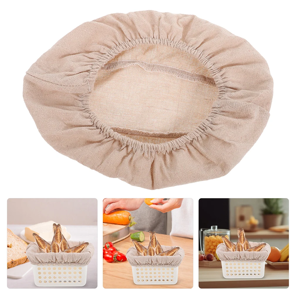 

2pcs Bread Basket Cloth Cover Baking Bowl Cap Liner Proofing Covers Material Ventilation Kitchen Barware