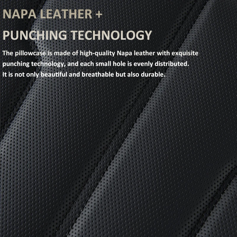 New Car Neck Pillow Lumbar Support Breathable Leather Seat Anti-slip Protective Cushion Business Luxury Car Interior Headrest