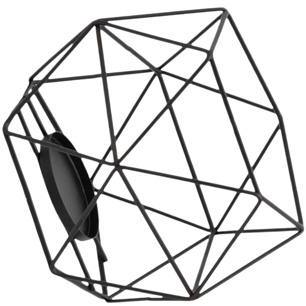 Geometric Iron Holder For Table Decor Tea Light Stand Modern Style Desktop Ornament Wedding Centerpiece Metal