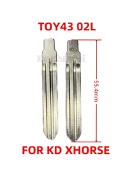 Keychannel 10PCS Estendido 02 # Lâmina de chave KD TOY43 TOY43AT Chave de carro em branco para KEYDIY Xhorse KD VVDI para Toyota Camry Corolla RAV4