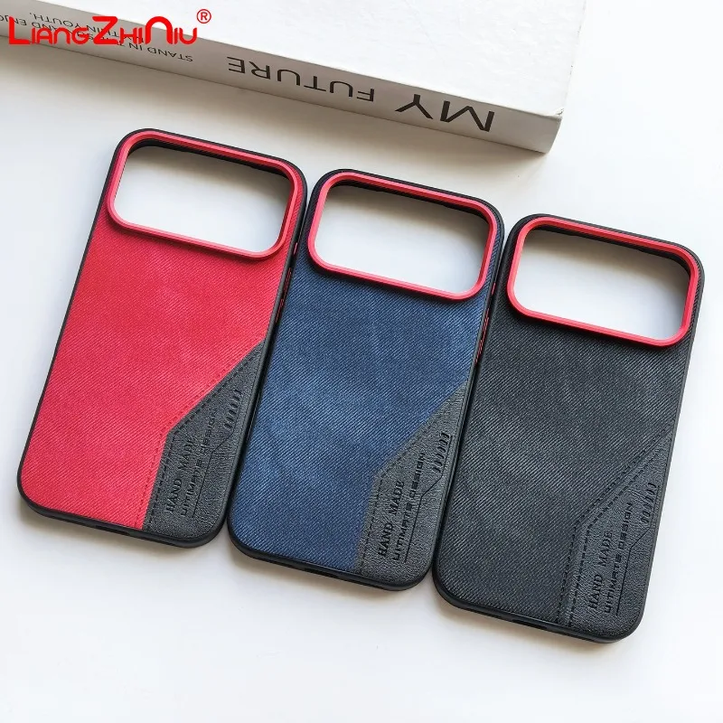 

Кожаный чехол для iPhone 17 Pro Max, iPhone Air 17, 16, 15 с дизайном «Ковбой» и тактильными металлическими кнопками