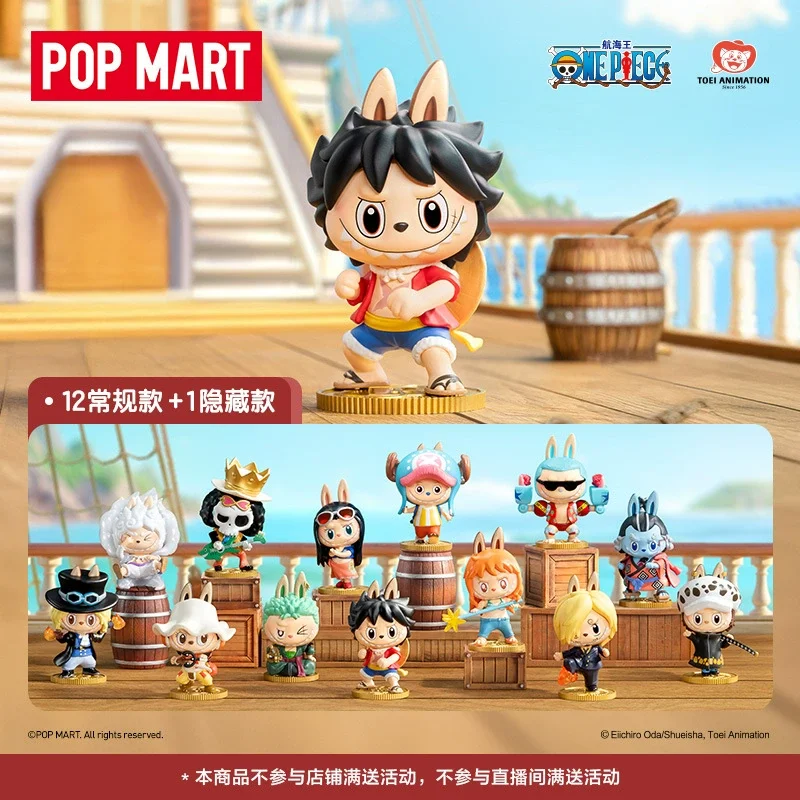 

New Popmart The Monsters One Piece Handheld Blind Box Labubu Surprise Gift Cartoon Exquisite Desktop Model Ornament Mystery Box