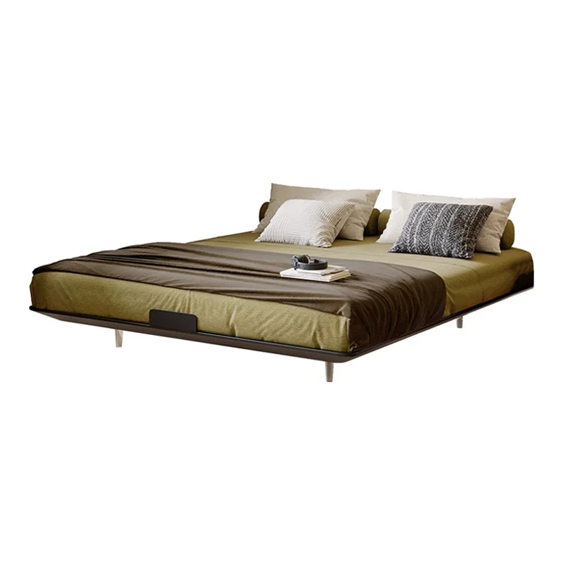 

Headless bed Small apartment bedroom Double suspended bed frame 1.5 meters No back bed 0 glue
