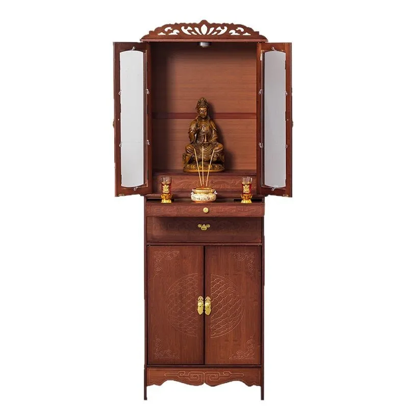 CX Home Chinese-style Buddhist Altar Offering Stand, Offering Cabinet, Deity Table, Small Tribute Stand