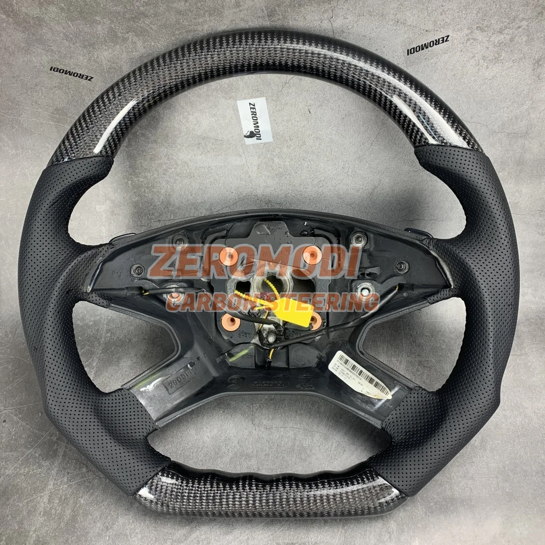 For Mercedes-Benz R251 W164 W251 ML GL 350 450 R300-R500 100% Real Carbon Fiber Steering Wheel With Paddle Shifter Holes
