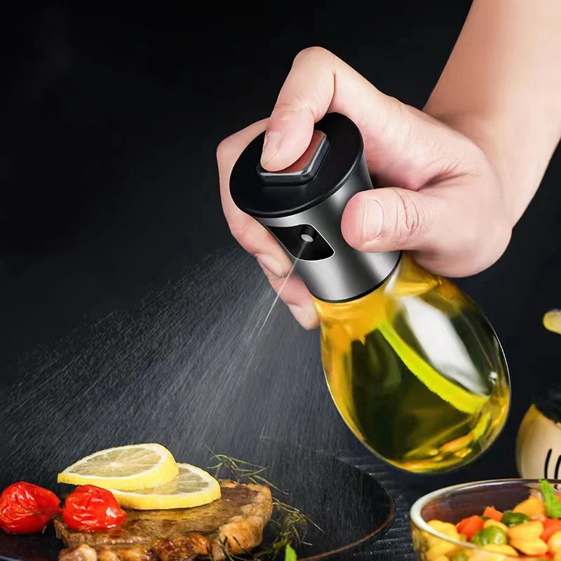200ml Oil Spray Bottle Stainless steel Kitchen Cooking Olive Oil Dispenser Camping BBQ Vinegar Soy Sauce Sprayer Containers