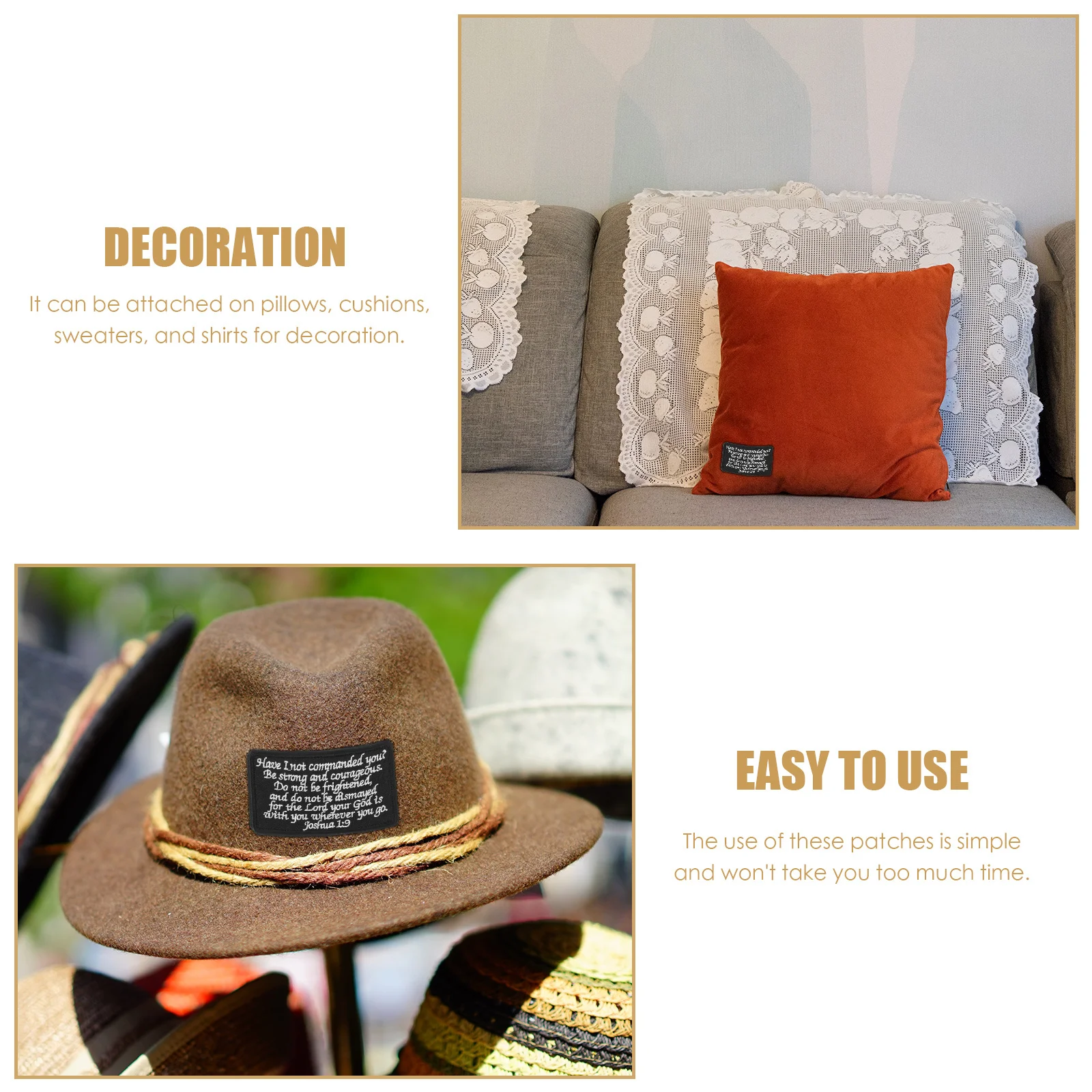 

Exquisite Embroidered Armband Bible Design Patches for Clothing Bag Hat Shoe Decoration DIY Repair Crafts Sewing Accessory