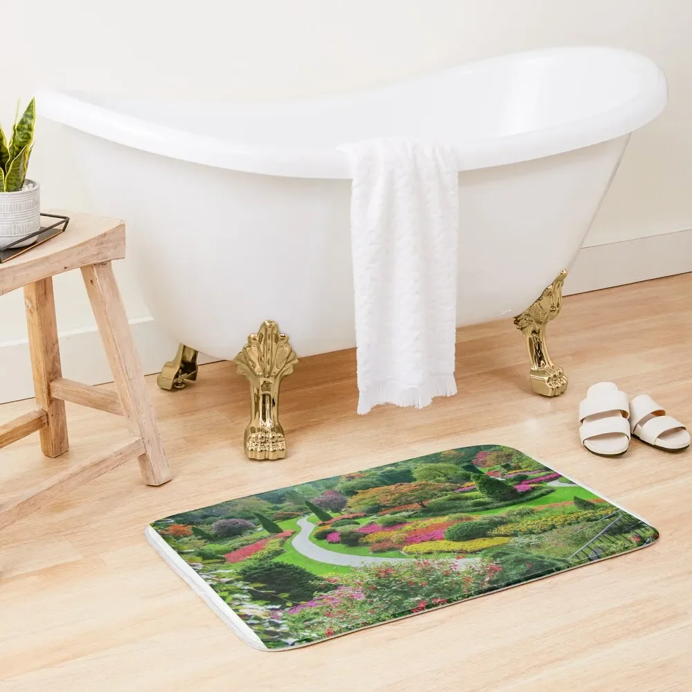 

Butchart Gardens BC, Canada in the Fall Bath Mat Carpets For Bathrooms Hallway Carpet Living Room Rug Floor Toilet Mat