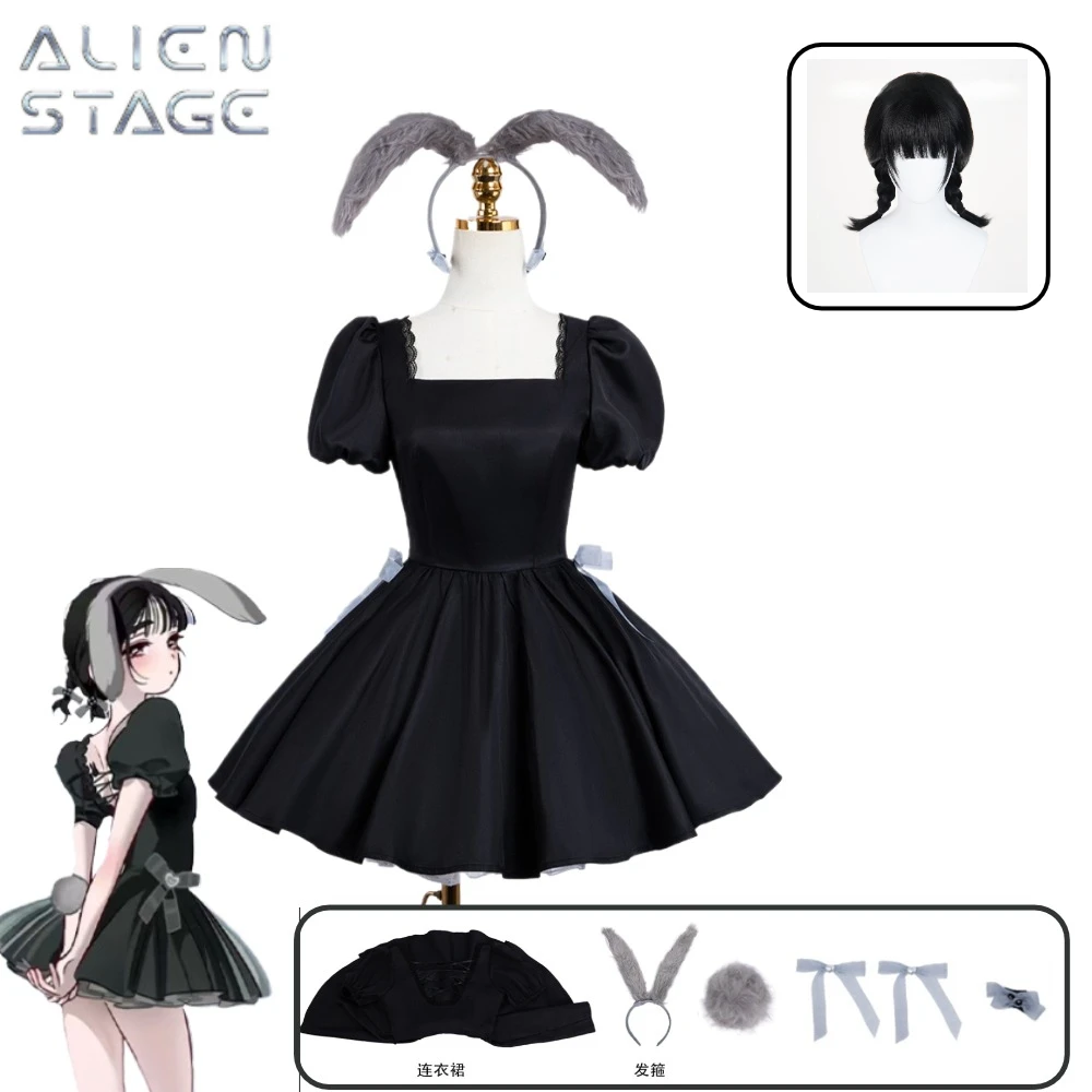 

Alien Stage Sua Cosplay Costume 3rd Anniversary Rabbit Cafe Cute Lolita Maid Dress Wig Prop Full Set Halloween Masquerade Outfit
