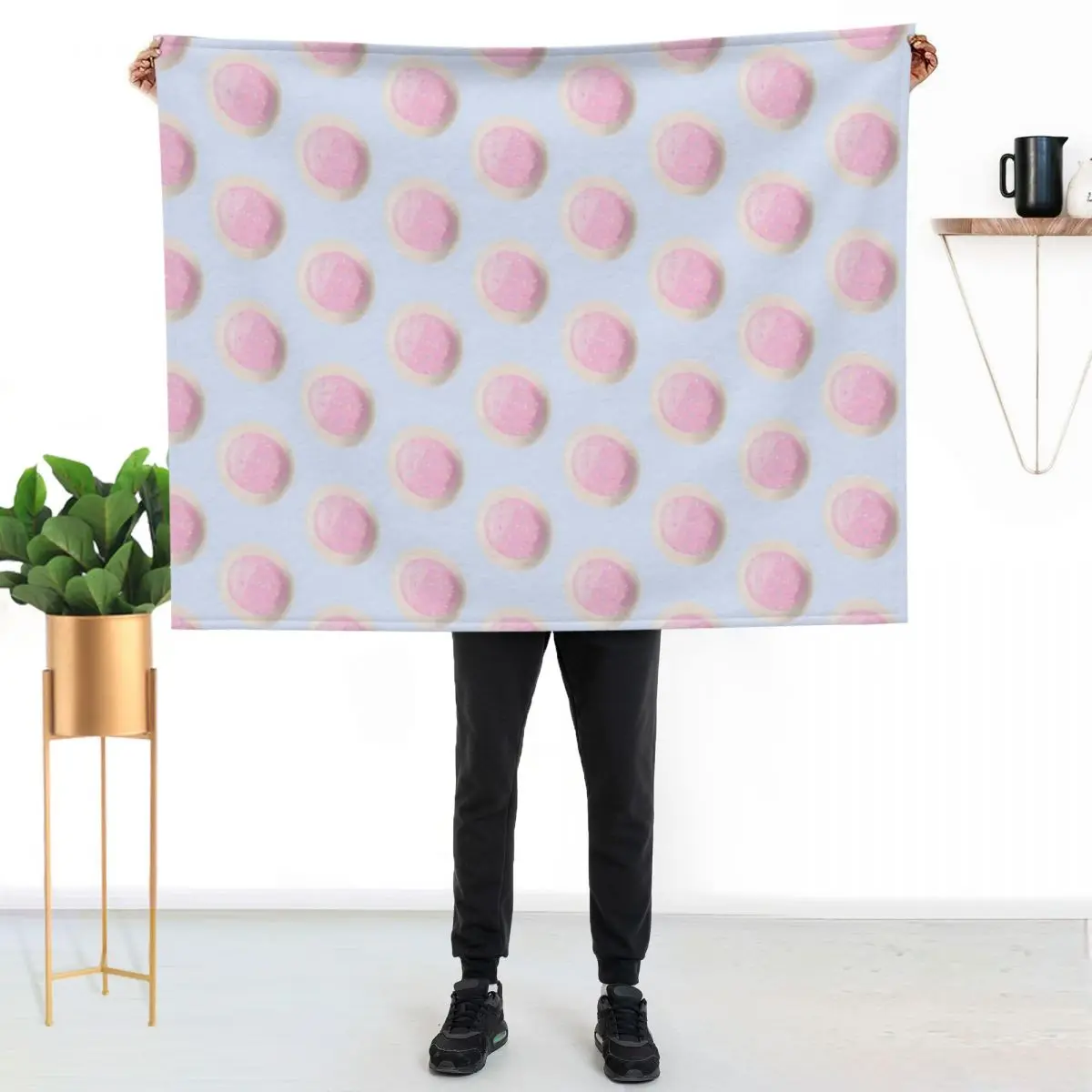 Sugar Cookie Throw Blanket christmas decoration funny gift Bed covers Bed Fashionable Flannel Fabric Hair Blankets
