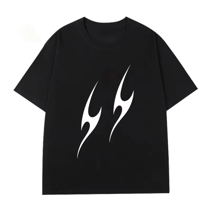 

Summer new round neck short-sleeved T-shirt loose American casual sports pure cotton heavy mens T-shirt