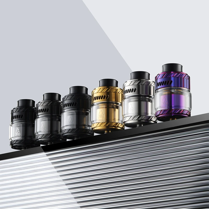 Cigarros eletrônicos atomizador Thunderhead Criações Blaze Max RTA 30mm de diâmetro 5,5ml/7ml de capacidade tanque Vape de bobina dupla