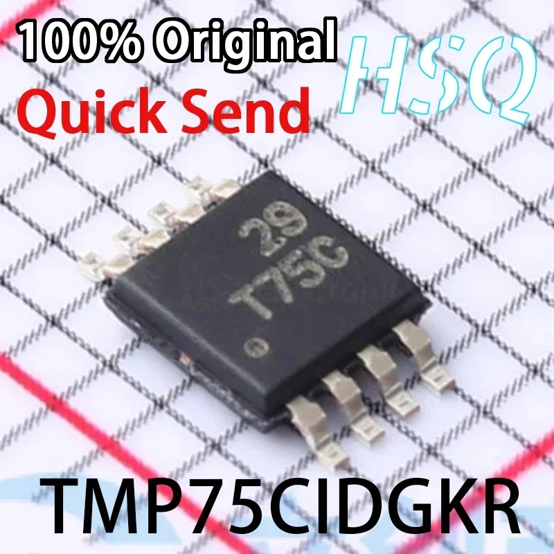 1PCS TMP75CIDGKR T75C TMP75CIDGK MSOP-8 Brand New in Stock Temperature Sensor