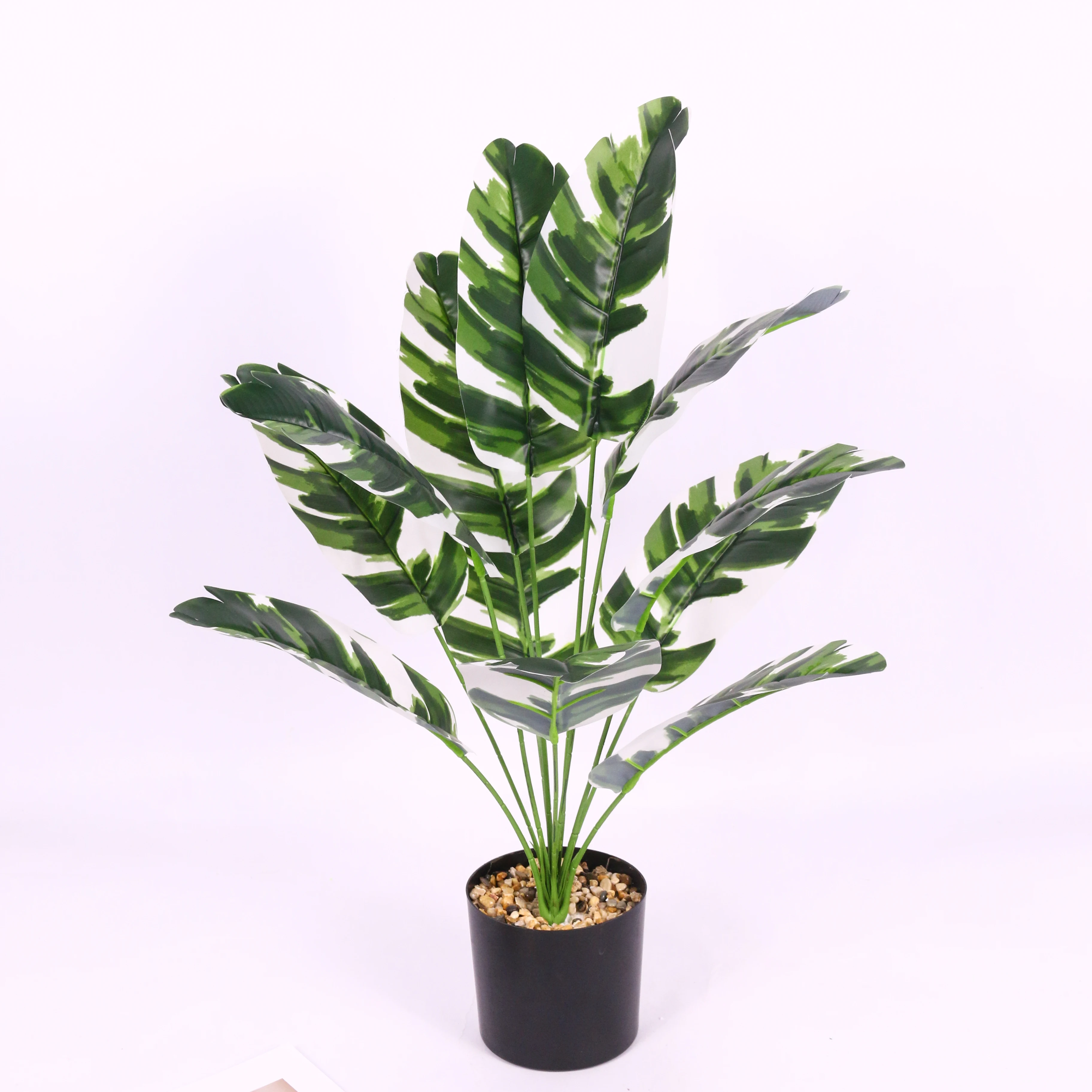 

65cmPlantain Palm Simulated Potted Plant Artificial Plants Garden Room Decoration Fake Flower Leaf Bonsai Outdoor Party Ornament