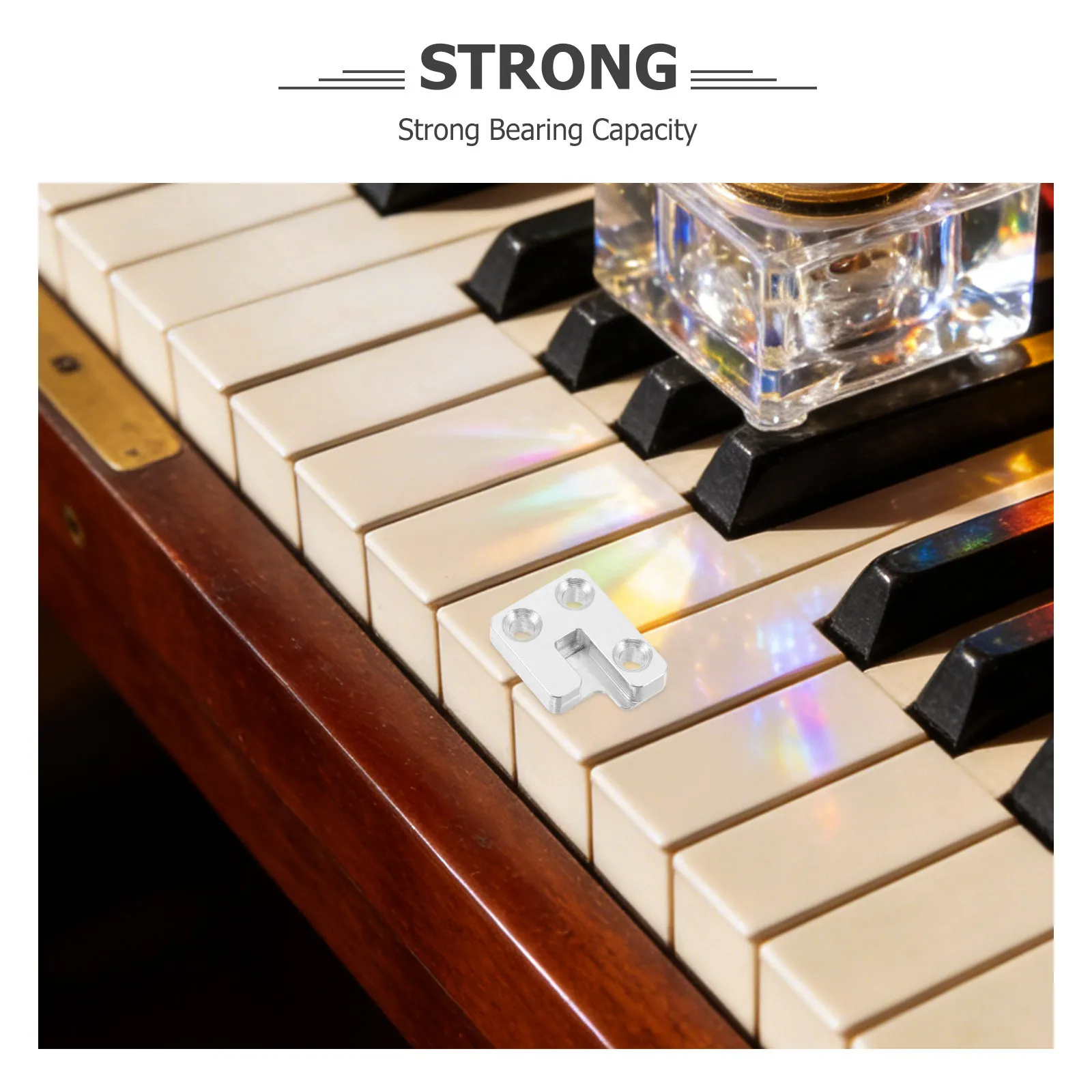1Pair Upright Piano Lid Support Hook Soft Close Brass Heavy Duty Slow Fall Device Piano Hardware Replacement Parts